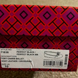 Tory Burch ballet flats sz 10 never wore like new